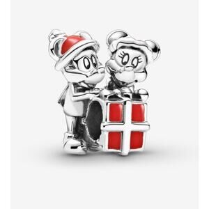 Pandora Disney Mickey Mouse and Minnie Mouse Present Charm